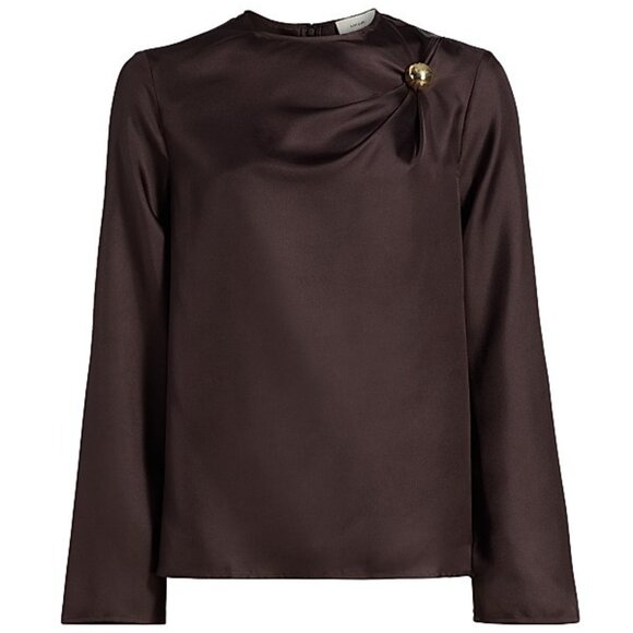 NWT LouLou de Saison Azae Draped Blouse, XS - Picture 1 of 3